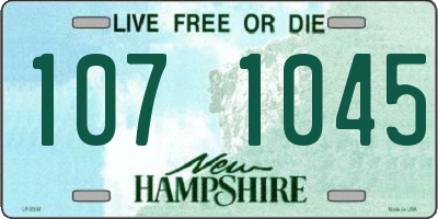 NH license plate 1071045