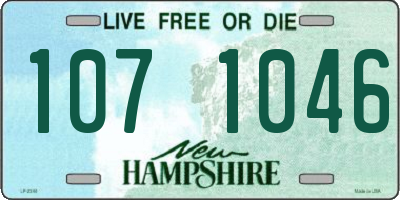 NH license plate 1071046