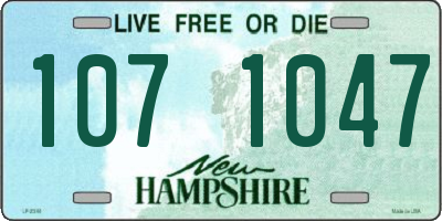 NH license plate 1071047