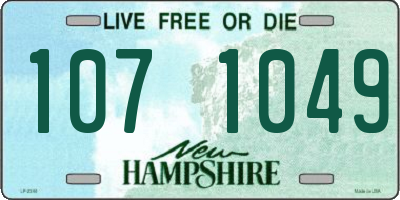 NH license plate 1071049