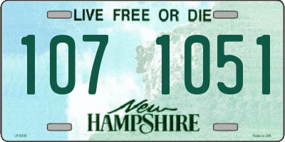 NH license plate 1071051