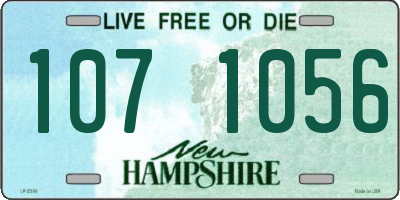 NH license plate 1071056