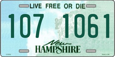 NH license plate 1071061