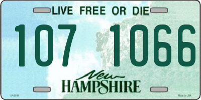 NH license plate 1071066