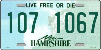 NH license plate 1071067