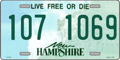 NH license plate 1071069