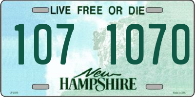 NH license plate 1071070
