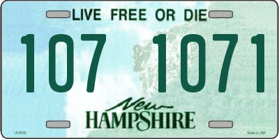 NH license plate 1071071