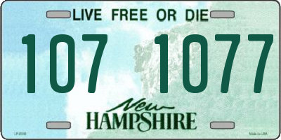 NH license plate 1071077