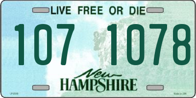 NH license plate 1071078