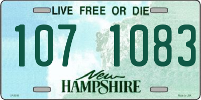 NH license plate 1071083