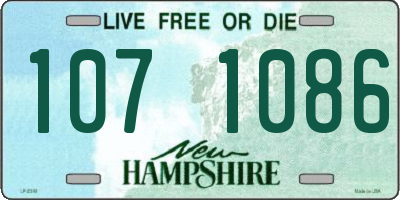 NH license plate 1071086