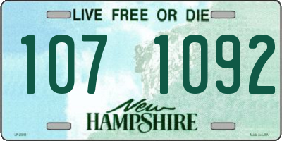 NH license plate 1071092