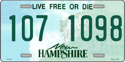 NH license plate 1071098
