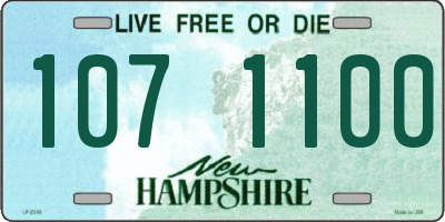 NH license plate 1071100