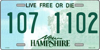 NH license plate 1071102