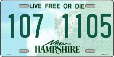 NH license plate 1071105