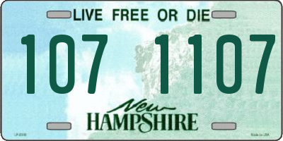 NH license plate 1071107
