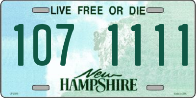 NH license plate 1071111