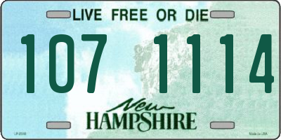 NH license plate 1071114