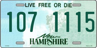 NH license plate 1071115