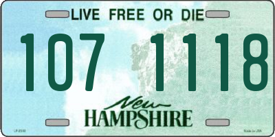 NH license plate 1071118