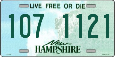 NH license plate 1071121