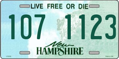 NH license plate 1071123