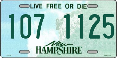 NH license plate 1071125