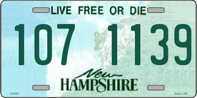 NH license plate 1071139