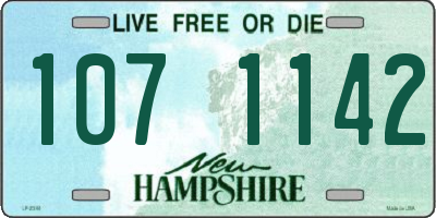 NH license plate 1071142