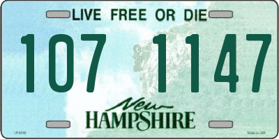 NH license plate 1071147