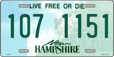 NH license plate 1071151
