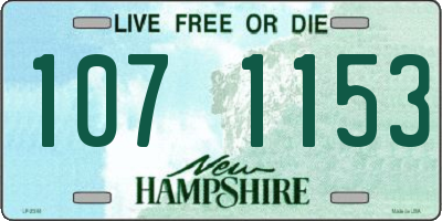 NH license plate 1071153