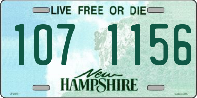 NH license plate 1071156