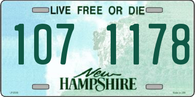 NH license plate 1071178