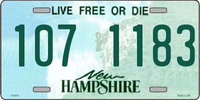 NH license plate 1071183