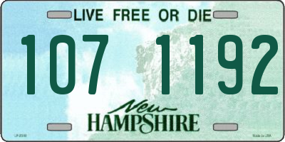 NH license plate 1071192
