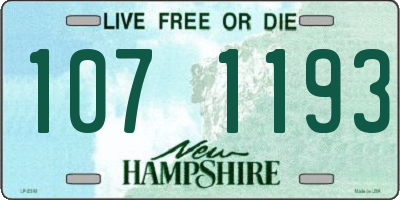 NH license plate 1071193