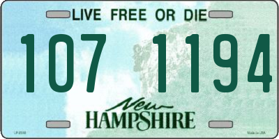 NH license plate 1071194