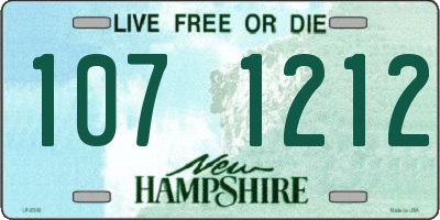 NH license plate 1071212