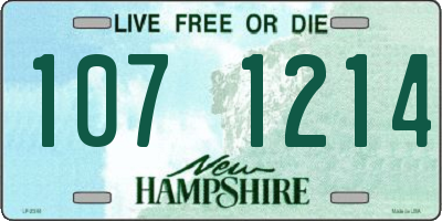 NH license plate 1071214