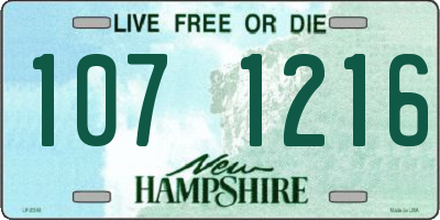 NH license plate 1071216