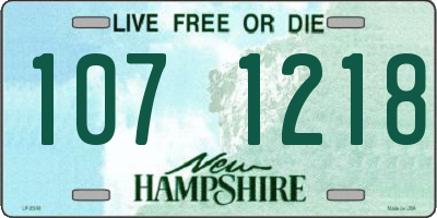 NH license plate 1071218