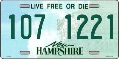 NH license plate 1071221