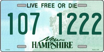 NH license plate 1071222