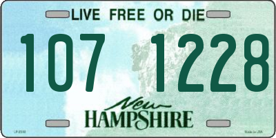 NH license plate 1071228
