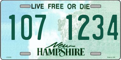 NH license plate 1071234