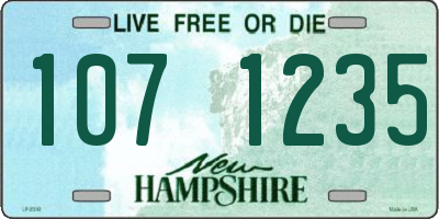 NH license plate 1071235