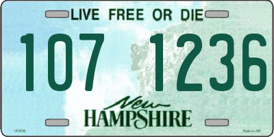 NH license plate 1071236